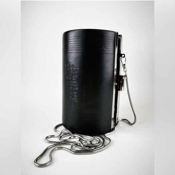 Vintage JPG John Paul Gaultier Cylinder Leather Bag black pillcase preloved - Picture 2 of 4